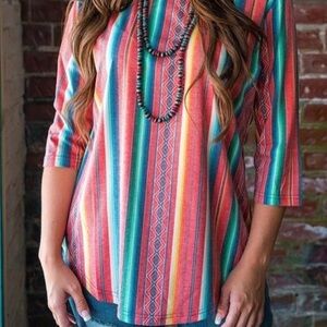 Lucky & Blessed Multicolor Striped Tunic